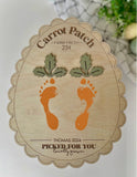 Carrot patch footprints