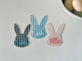 Plaid bunny tags