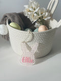 Plaid bunny tags