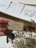 Handwritten messages keychain