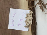 Handwritten and engraved magnets