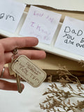 Handwritten messages keychain