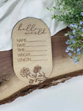 Birth month floral plaques