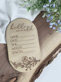 Birth month floral plaques