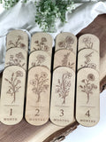 Birth month floral plaques