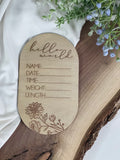 Birth month floral plaques