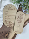 Birth month floral plaques