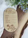 Birth month floral plaques